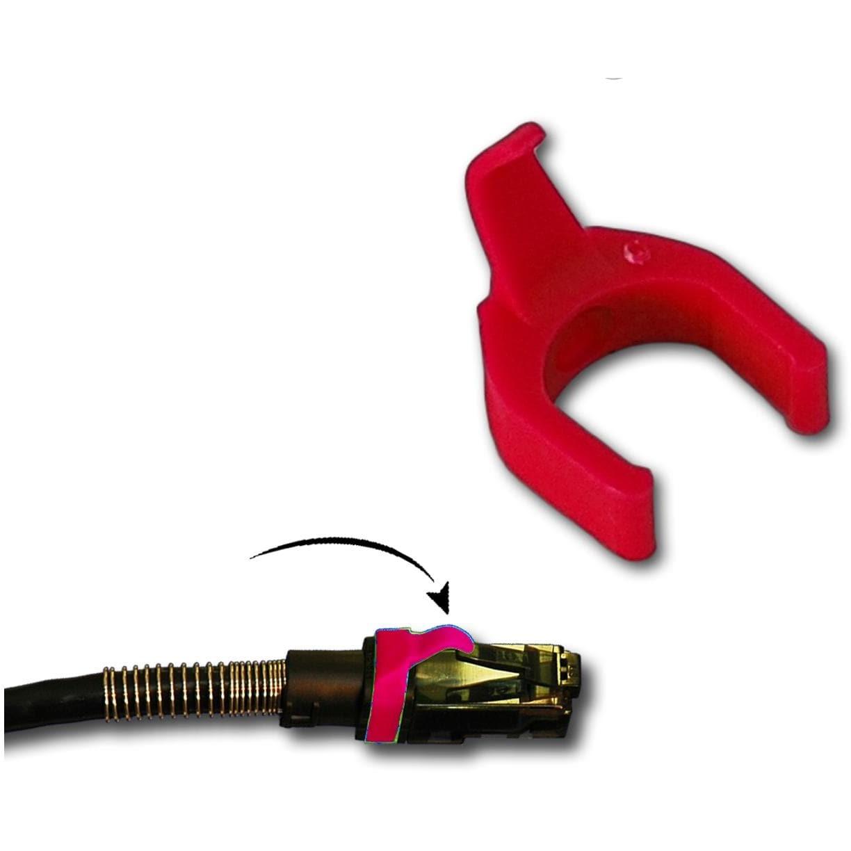 PatchSee PatchClip 50 Stück Rot (0.10 m), Netzwerkkabel