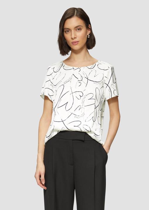 Immagine prodotto s.Oliver Bluse Leichte Satinbluse mit Schmuckkante (46)