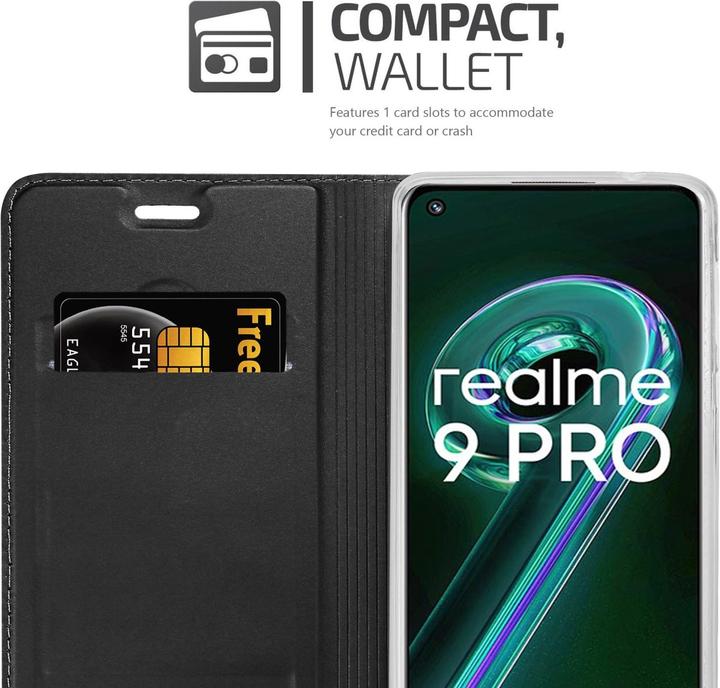 Immagine prodotto Cadorabo Custodia Classy Book per Realme 9 5G / 9 PRO / V25 / Q5 / OnePlus Nord CE 2 LITE 5G (OnePlus Nord CE 2 Lite 5G, Realme 9 Pro+, Vivo V25)
