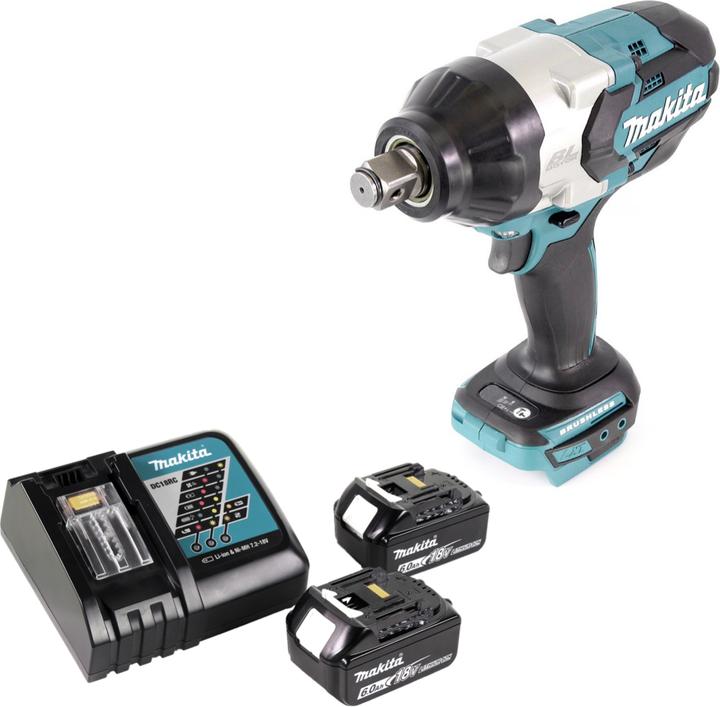 Produktbild Makita DTW 1001 RG Akku Schlagschrauber 18V 3/4“ 1050Nm Brushless + 2x Akku 6,0 Ah + Ladegerät (Akkubetrieb)