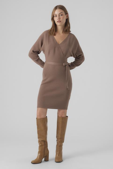 Produktbild Vero Moda VMHOLLYREM LS V-NECK DRESS GA NOOS Strickkleid (XXL)