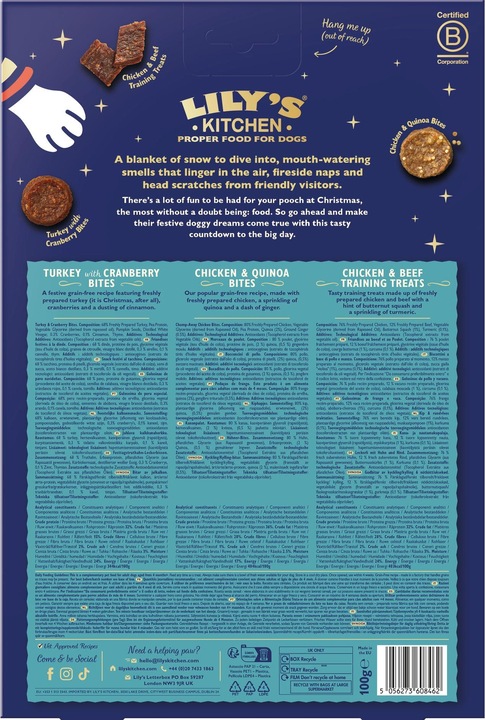 Nutritional values and ingredients Lily's Kitchen Advent calendar (Adult, 1 pcs., 100 g)