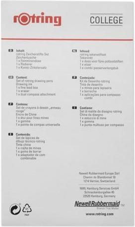 Nährwerte und Zutaten Rotring Isograph Tuschefüller College Set