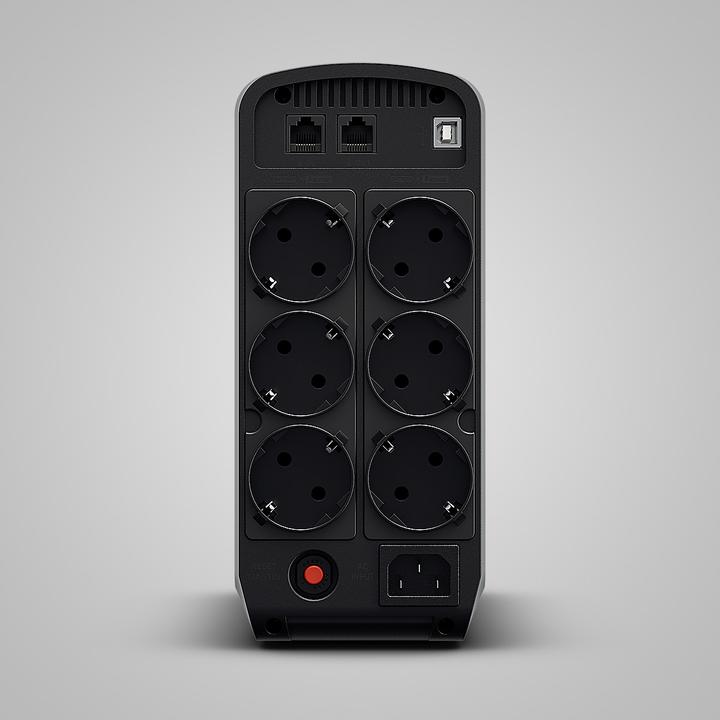 Actual product image Cyberpower CP550EPFCLCD 550VA/330W Line-Interactive Sine Wave USB LowNoise 6x Schuko comp. to QNAP TS-251 S... (550 VA, 350 W, Line-interactive UPS)