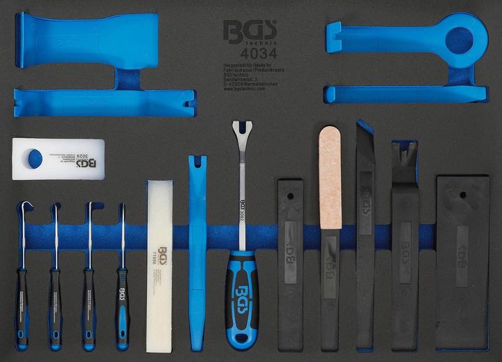 BGS Modulo per carrelli portautensili 3/3: cunei e set ganci 17 pz.