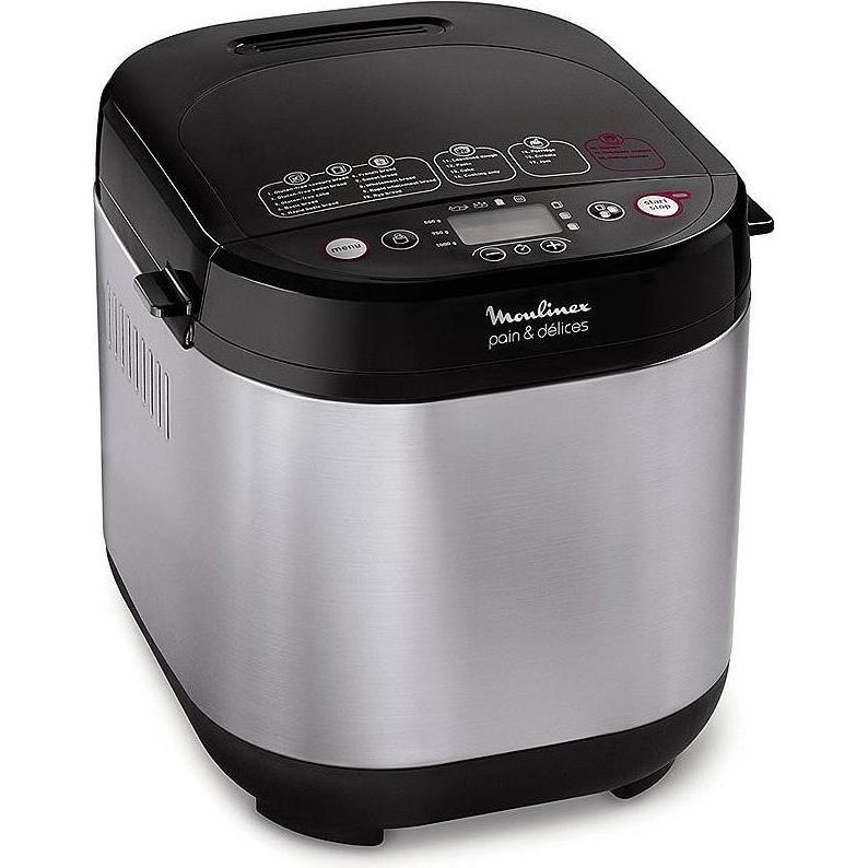 Moulinex Brot & Köstlichkeiten, Brotbackautomat, Schwarz, Silber