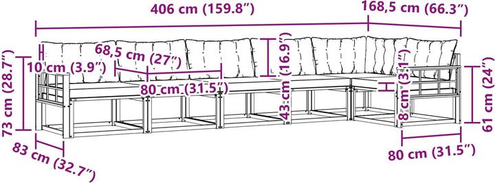Produktbild vidaXL Outdoor-Sofa