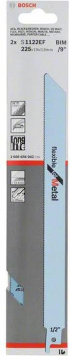 Produktbild Bosch Professional Zubehör Säbelsägeblatt S 1122 EF, Flexible for Metal, 2er-Pack