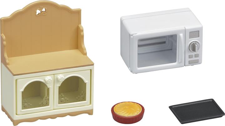 Actual product image Sylvanian Families microwave cabinet