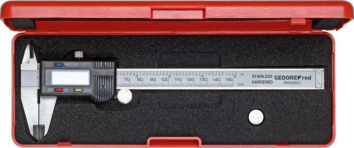 Actual product image Gedore Red Digital caliper with LCD display in plastic box (25 cm)