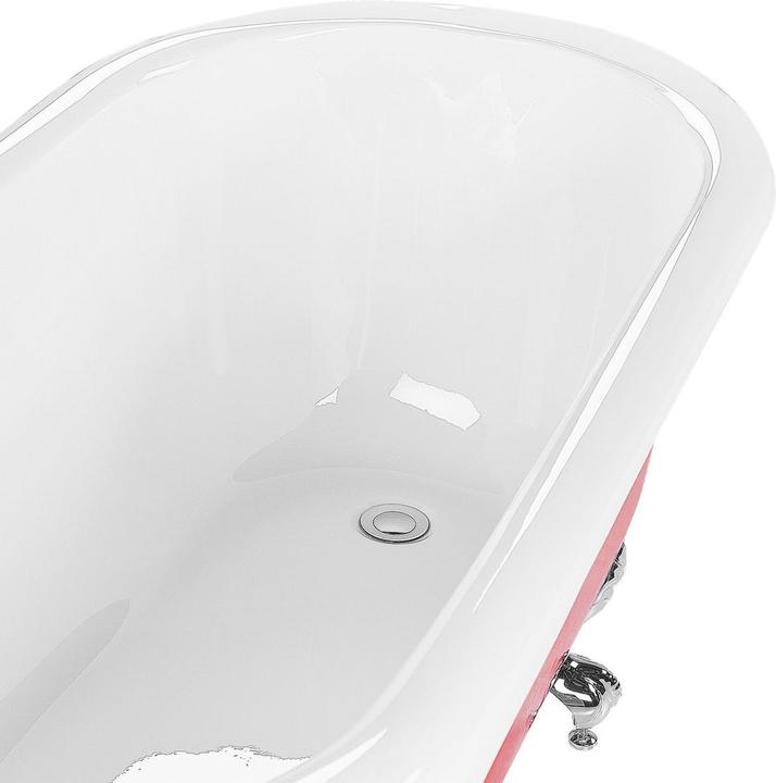 Actual product image Beliani Bathtub freestanding red oval 170 x 76 cm CAYMAN (246 l, 170 cm, 80 cm)