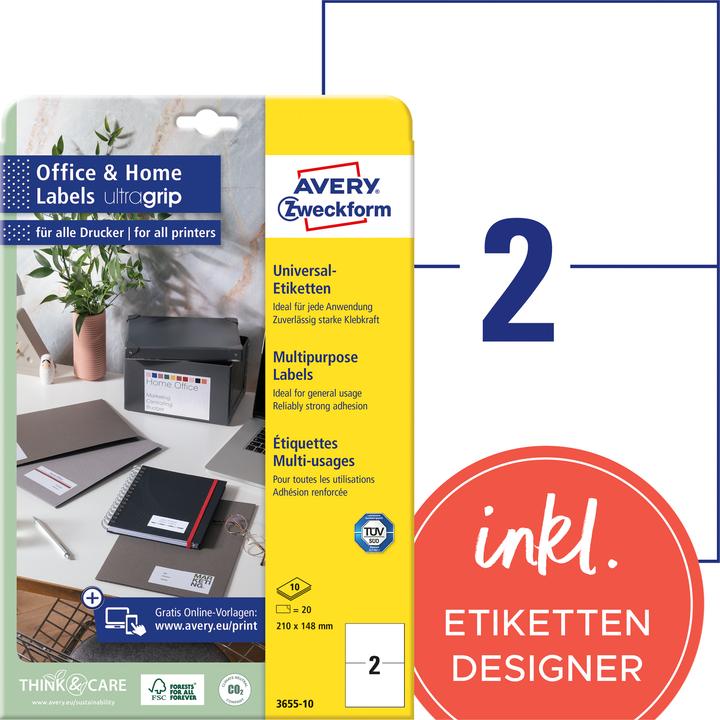 Produktbild Avery Etiketten, Home Office, Kleinpackung