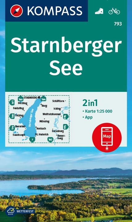 Actual product image Hiking map 793 Lake Starnberg 1:25,000
