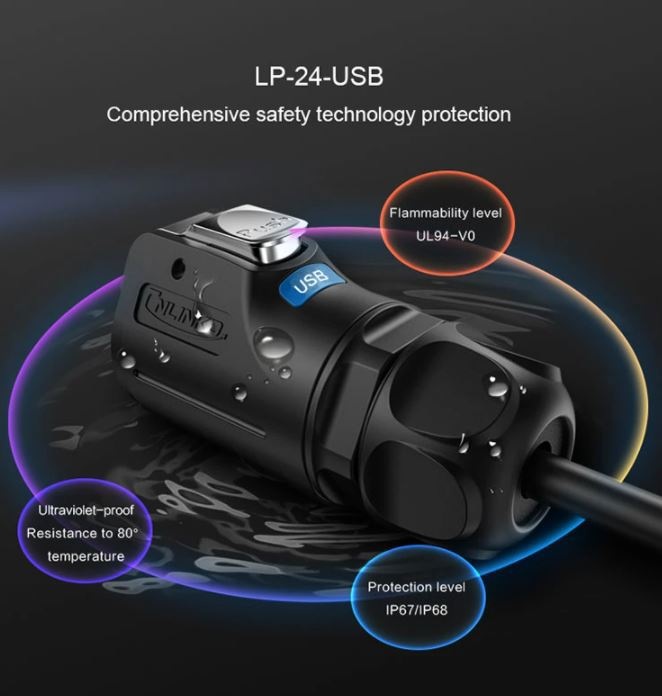 Produktbild Cnlinko Wasserfestes USB Kabel für USB 3.0 Signale mit IP67 für -20°C bis +80°C 2 Meter (2 m, USB 3.0)
