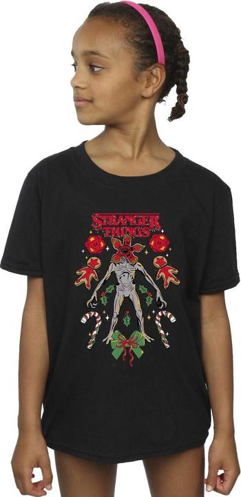 Produktbild Netflix Stranger Things Christmas Demogorgon TShirt Mädchen (128)