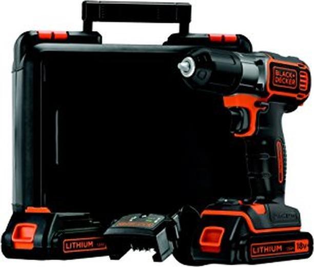 Actual product image Black & Decker 18V cordless drill/driver Autosense,2nd battery (Rechargeable battery operated)