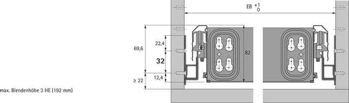 Actual product image Hettich Guide a estrazione semplice KA 270