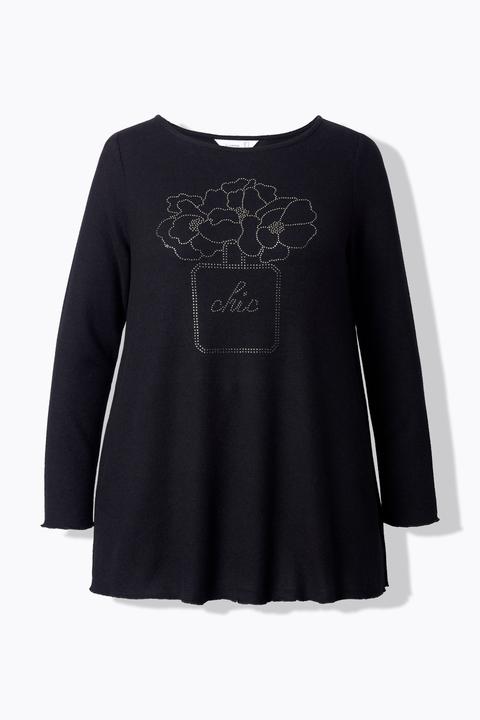 Produktbild Miamoda Pullover, A-Linie, Glitzersteinchen, Langarm (44)