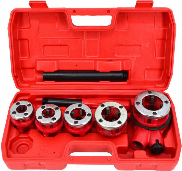 Awtools GWINTOWNICA DO RUR 5szt. 3/8", 1/2", 3/4", 1", 1-1/4" ZESTAW WALIZKA (1", 1/2", 1/4", 3/4", 3/8")