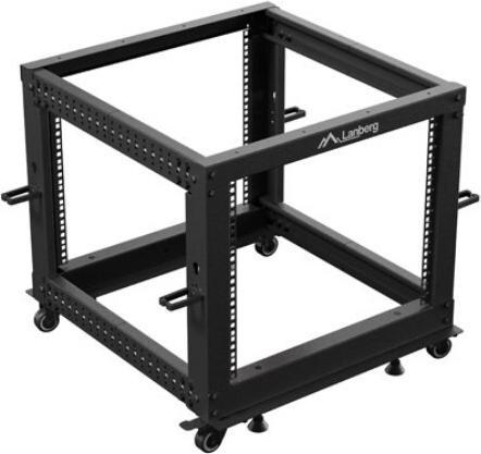 Produktbild Lanberg 19 OPEN RACK 9 HE 600X600-1100 VERSTELLBAR SCHWARZ (9 HE, 19 Zoll Rack)