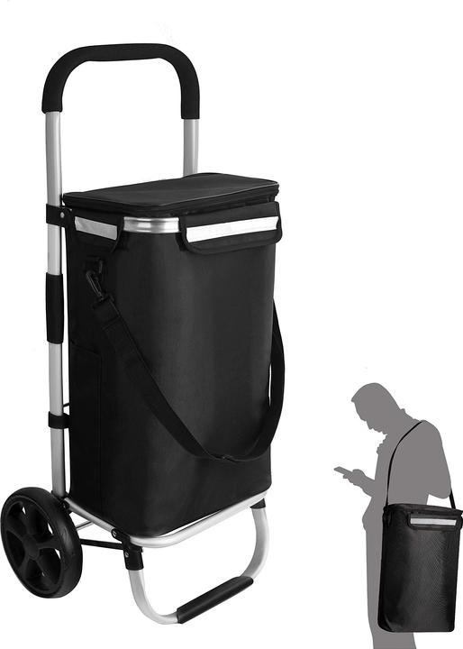 Image du produit Ribelli Chariot à provisions jusqu'à 45Kg, noir