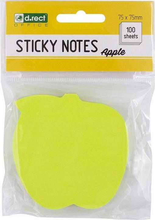 Produktbild D.Rect Selbstklebendes Notizbuch Formen Apple (75 x 75 mm, Blanko)