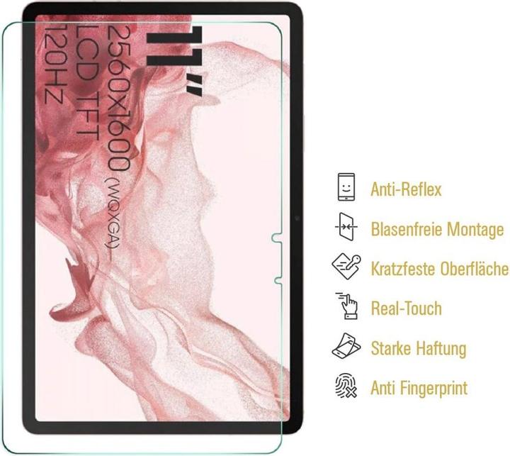 Actual product image Protectorking 6x Panzerfolie Anti-Shock matt entspiegelt (6 Piece, Galaxy Tab S8)