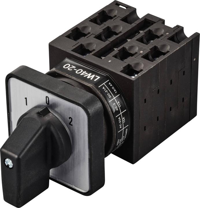 Actual product image Tru Components TC-LW40-20 D404/4A48I Nockenschalter 20 A 690 V 2 x 45 ° Schwarz