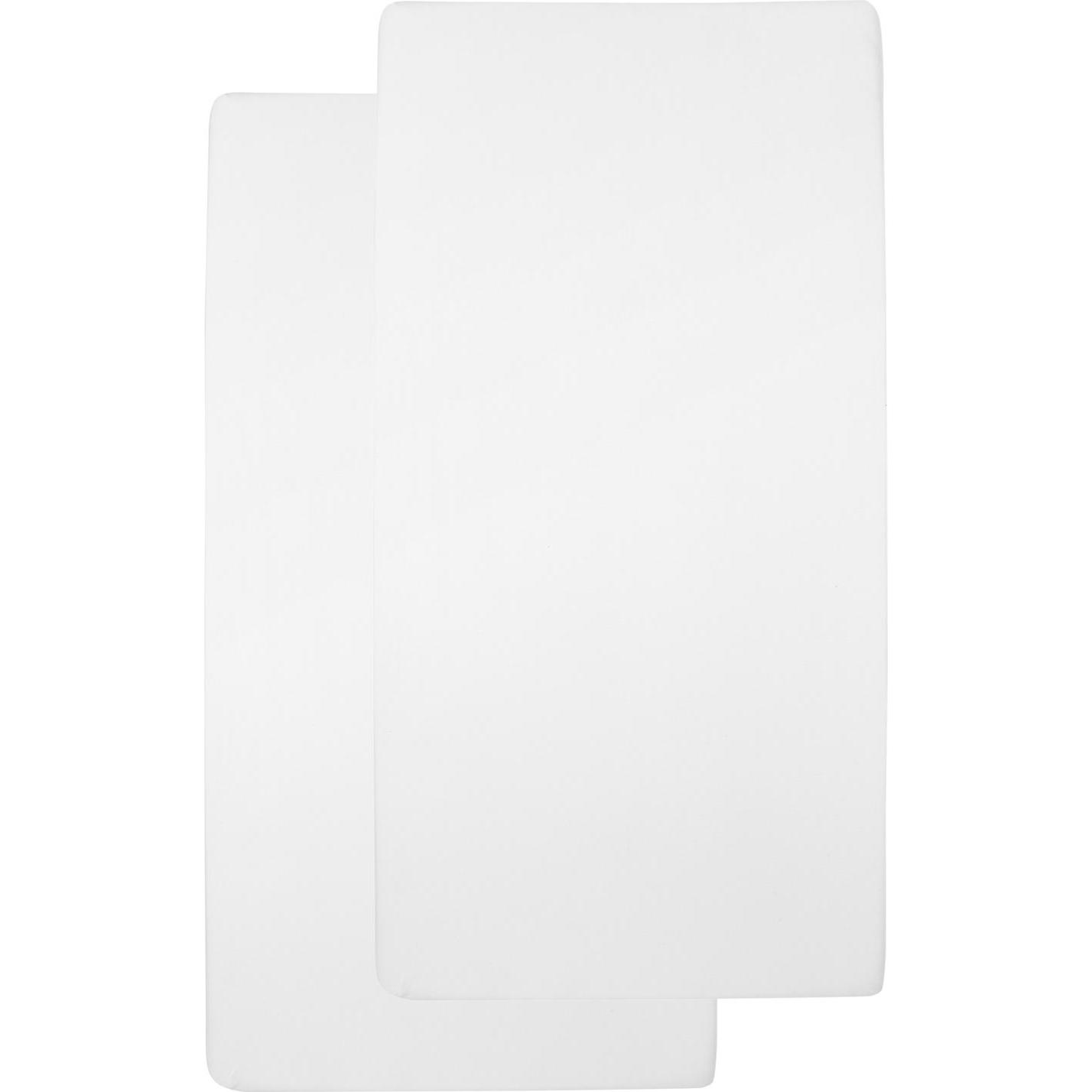 Thumbnail - Meyco, Fixleintuch Babybett, jersey Spannbettlaken 2-pack 60x120 weiss