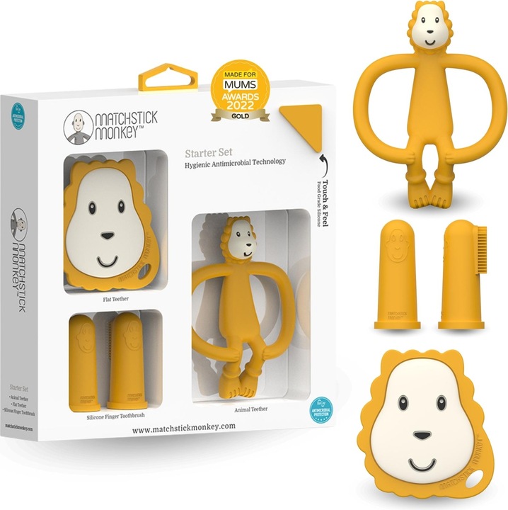 Productafbeelding Matchstick Monkey Bijtring 'Ludo Leeuw' Startset 4 stuks