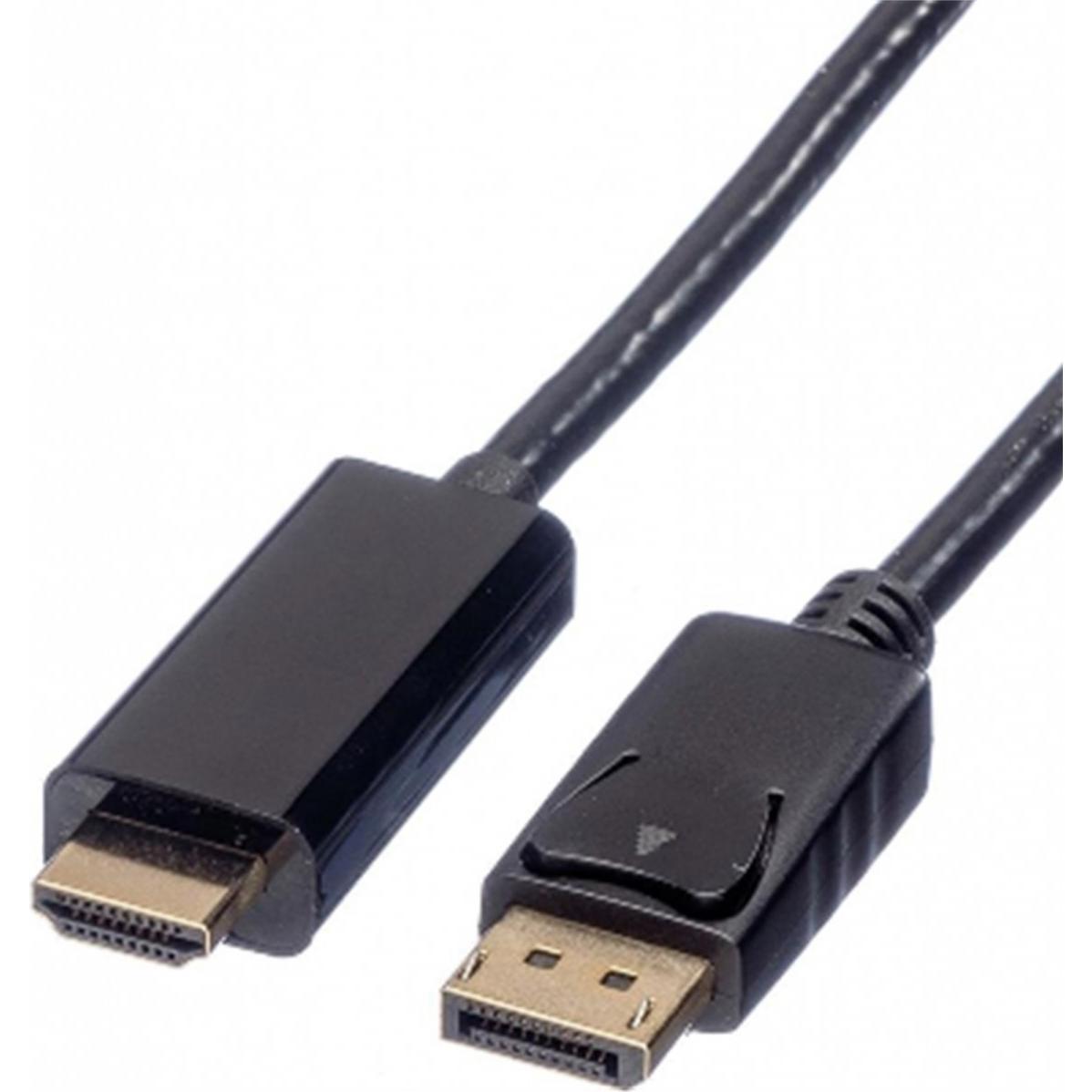Roline Nero Displayport — Hdmi (Typ A) (1 M), Cavo Video,
