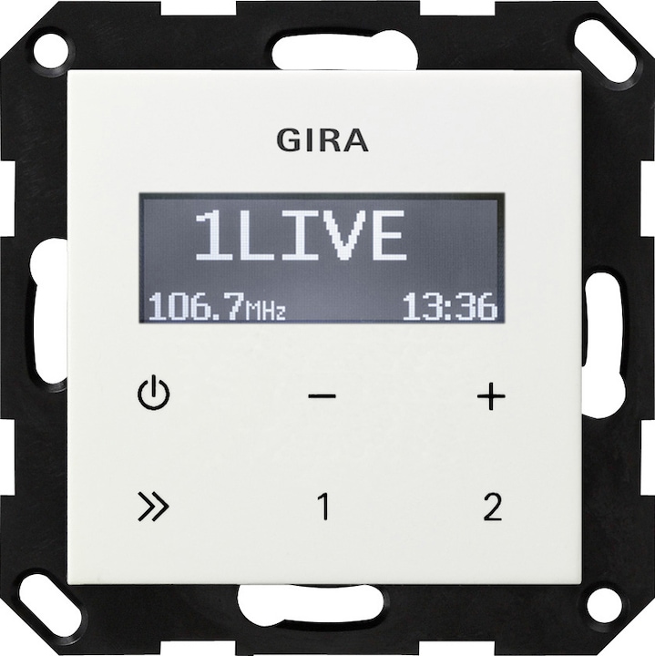Produktbild Gira UP Radio RDS o.Lautsprecher 228403 System 55 reinweiss (UKW)