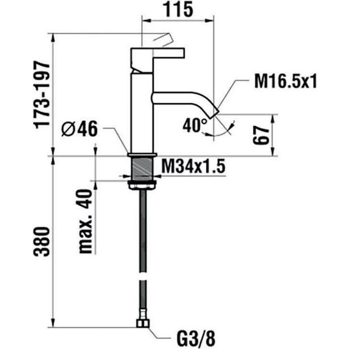 Thumbnail - Laufen, Badarmatur, H3113310901001