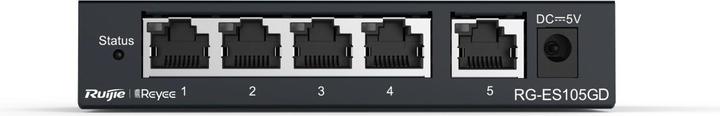 Produktbild Ruijie 5-Port Gigabit unmanaged Switch, 5 Gigabit RJ45 Ports,Steel Case (5 Ports)