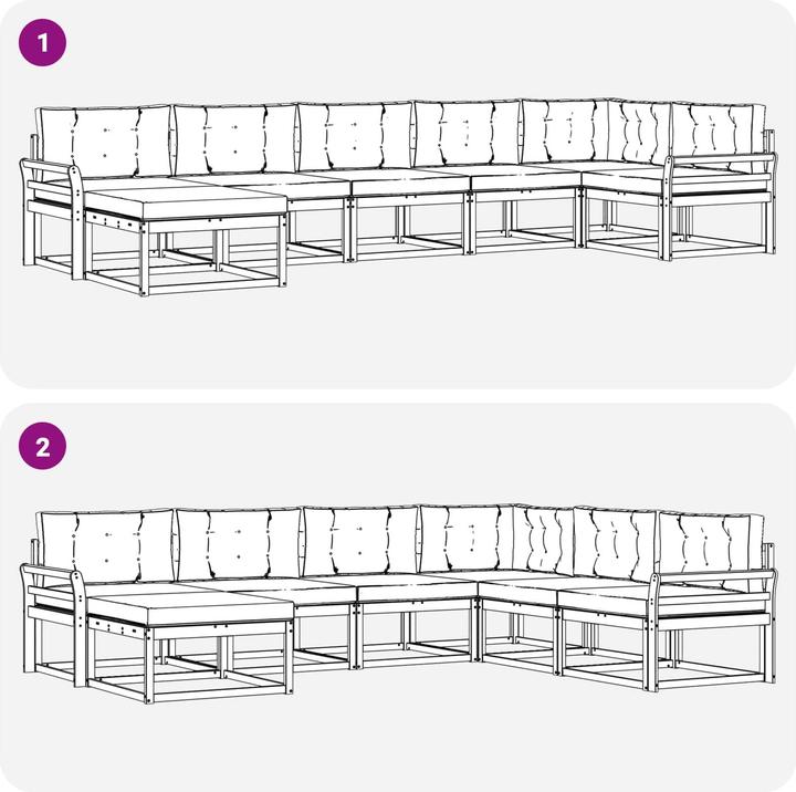 Produktbild vidaXL Outdoor-Sofa