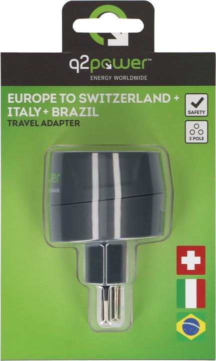 Actual product image Q2 Power Q2Power travel adapter