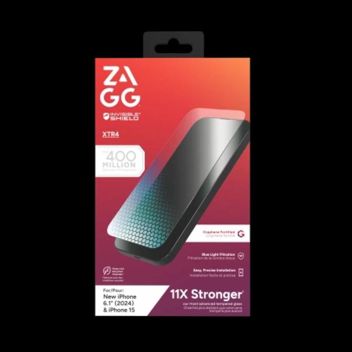 Actual product image Zagg InvisibleShield Glass XTR4 Apple iPhone 16/15 Screen (1 pcs., Apple iPhone 15, Apple iPhone 16)