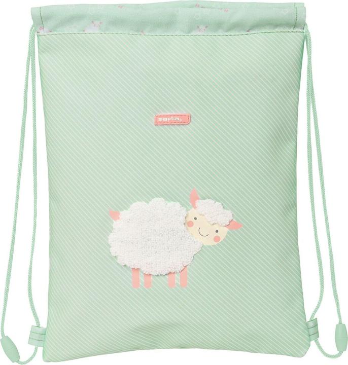 Produktbild Safta Rucksacktasche mit Bändern Ovejita grün (26 x 34 x 1 cm)