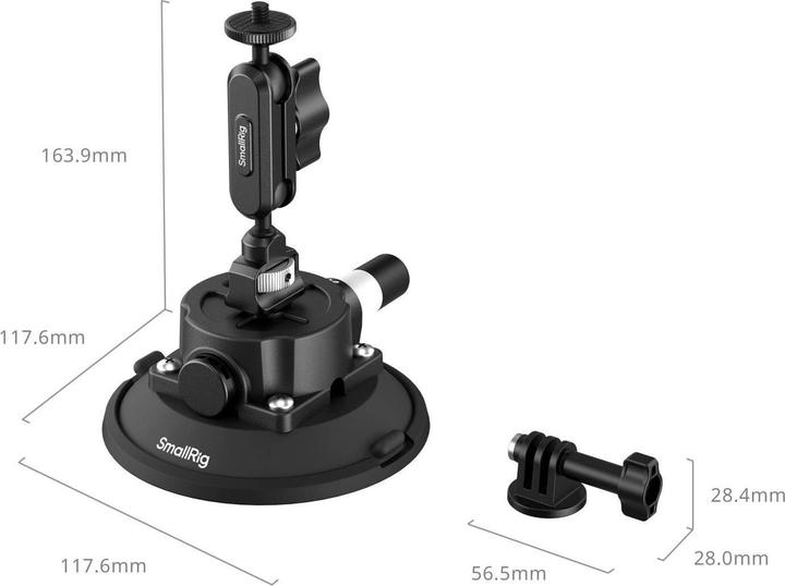 Productafbeelding SmallRig 5855 4.5" Suction Cup Mount for Action Cameras