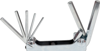 Irimo Set of metric hexagonal offset screwdrivers in plastic holder, galvanised - 7 pieces