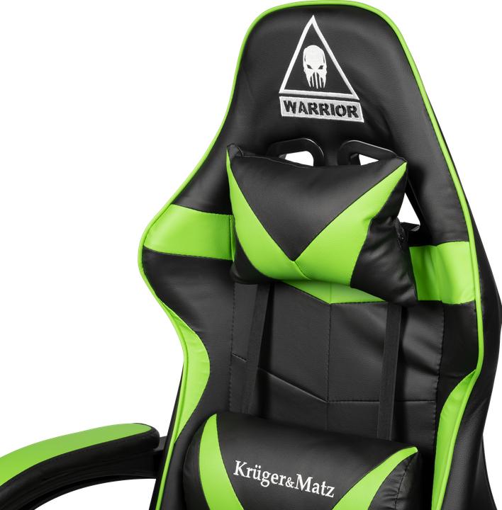 Actual product image Krüger&Matz Gaming chair Kruger & Matz Warrior GX-150 Gaming Chair, Black-green