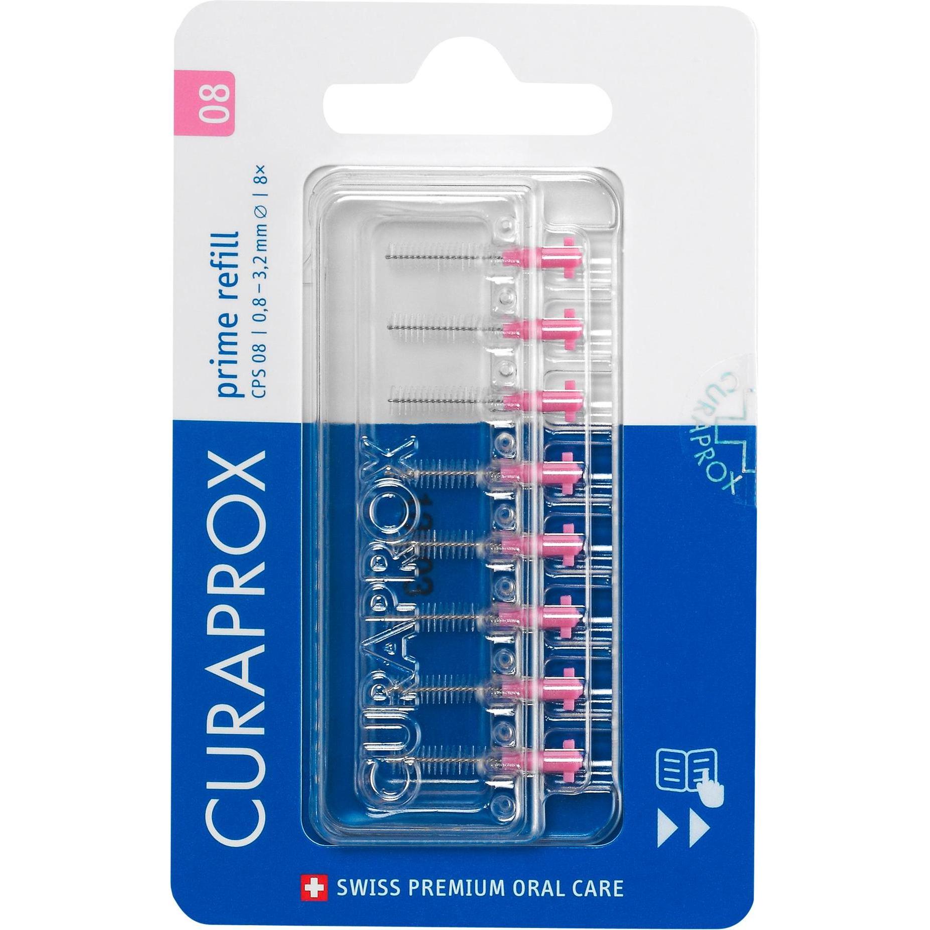 Thumbnail - Curaprox, Interdentalbürste, CPS 08 Prime Refill (8x) (8 x, 3.20 mm)