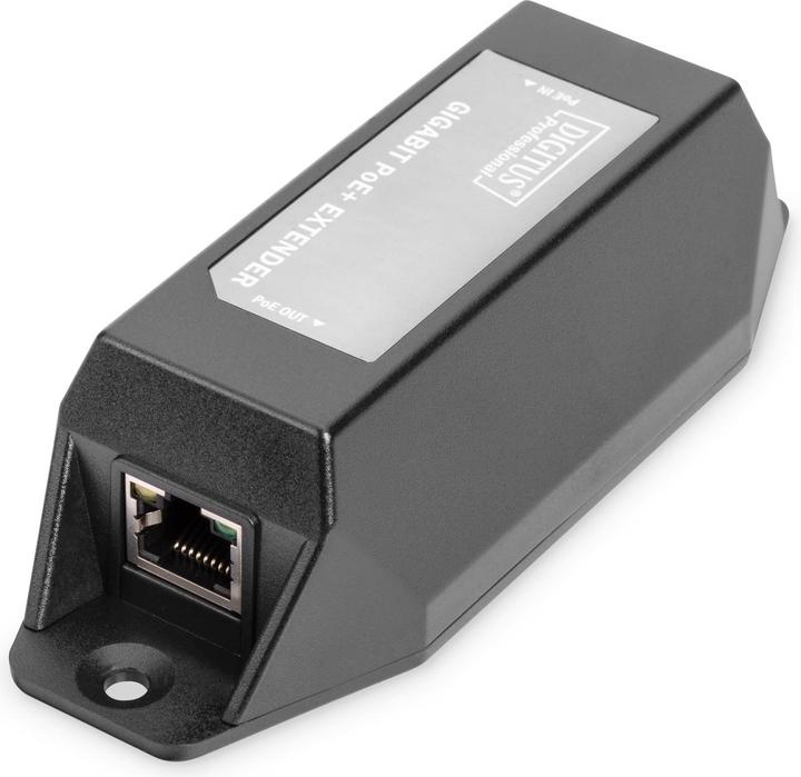 Digitus Gigabit PoE Indoor Extender 22 Watt Uitgang voor bureaublad of wandmontage 100m uitbreiding (Extender)