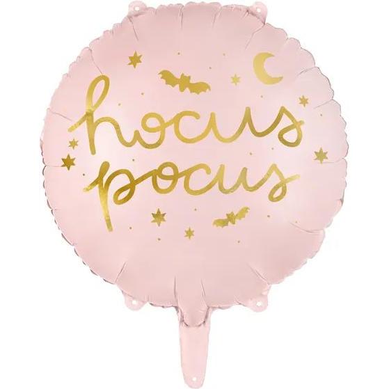 Partydeco Hocus Pocus Folienballon rosa Hexen und Halloween Party