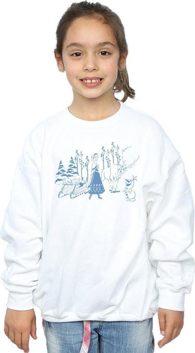 Produktbild Disney Frozen Anna Sven And Olaf Sweatshirt Mädchen (140, 146)