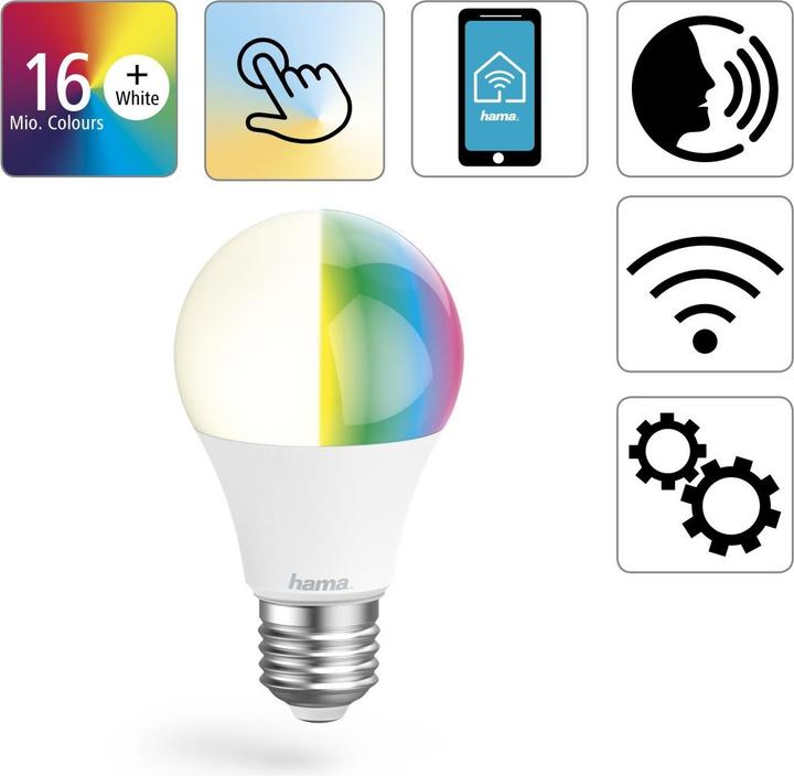 Immagine prodotto Hama Lampada LED WLAN (E27, 806 lm, 1 x)