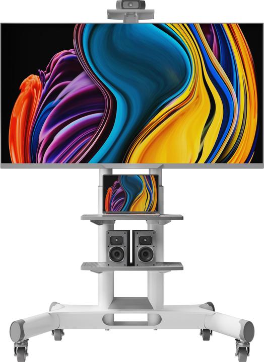 Produktbild Onkron TV mobile stand for 40-70", max45kg, VESA 600x400, shelves, height adjustable, white (45 kg, 40" - 70")