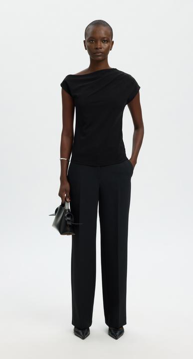 Immagine prodotto Selected Asymmetrisches Oberteil mit kurzen Ärmeln (M)