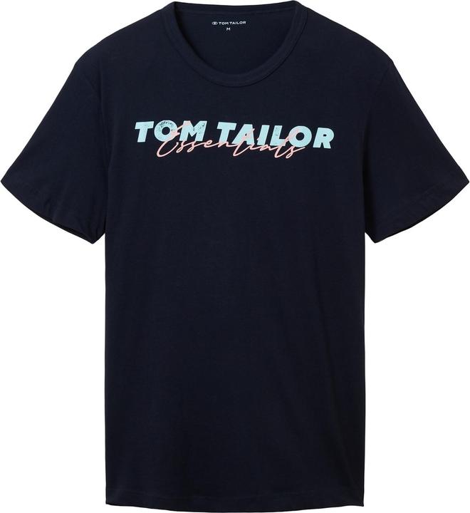 Image du produit Tom Tailor T-Shirt Kurzarmshirt mit Front-Logo-Print (XL)