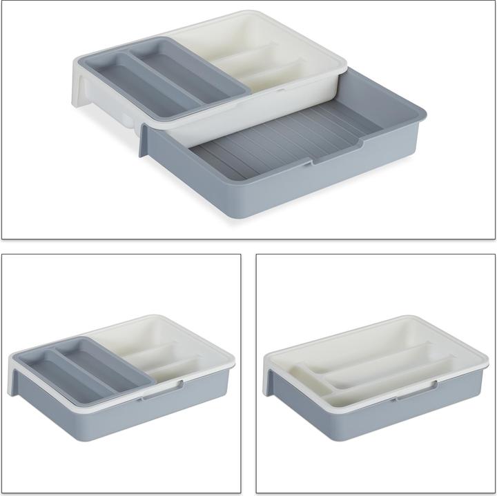 Actual product image Relaxdays Cutlery Tray, Extendable